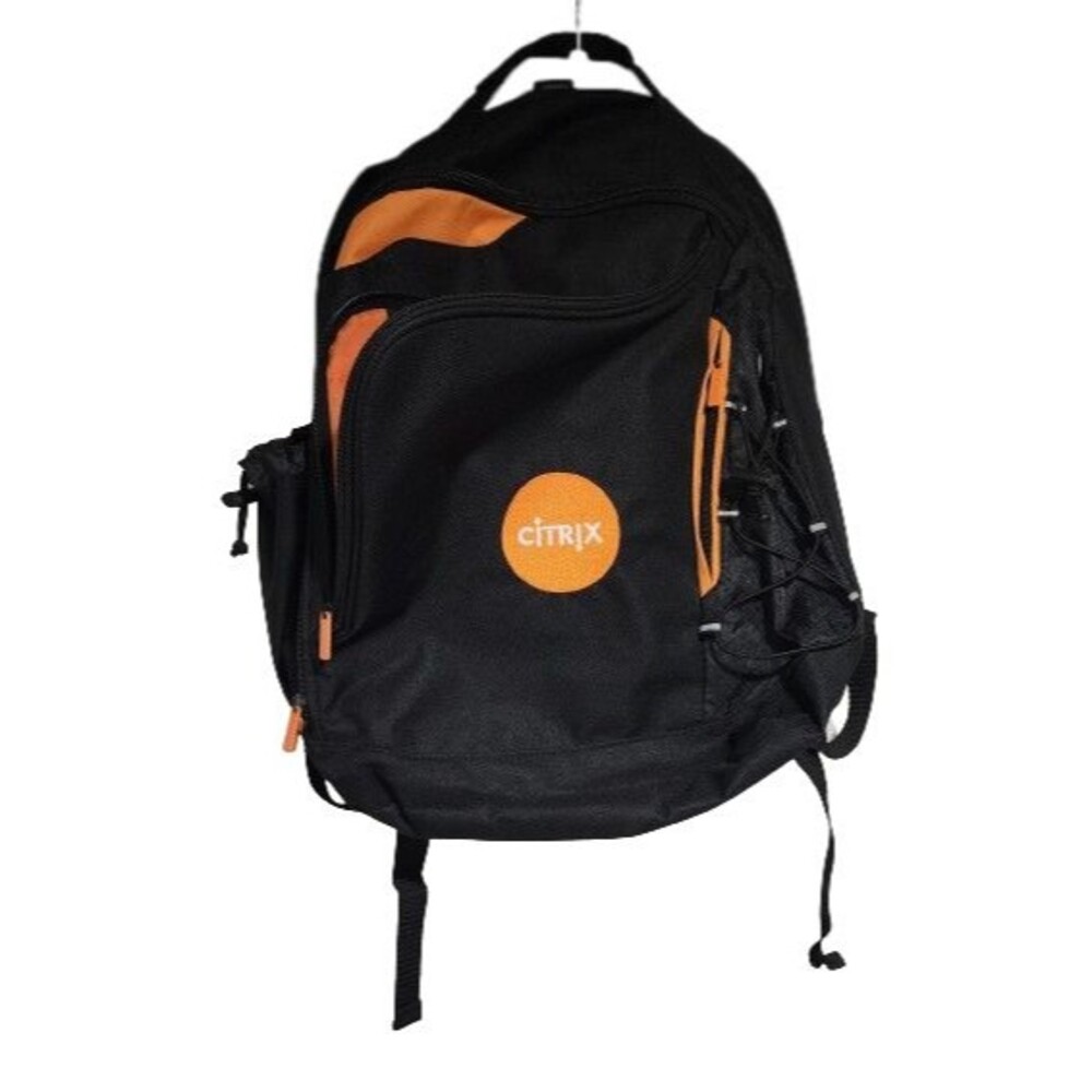 CheckMate Citrix WorldSource Laptop Backpack Black Orange Fits 15" Laptop